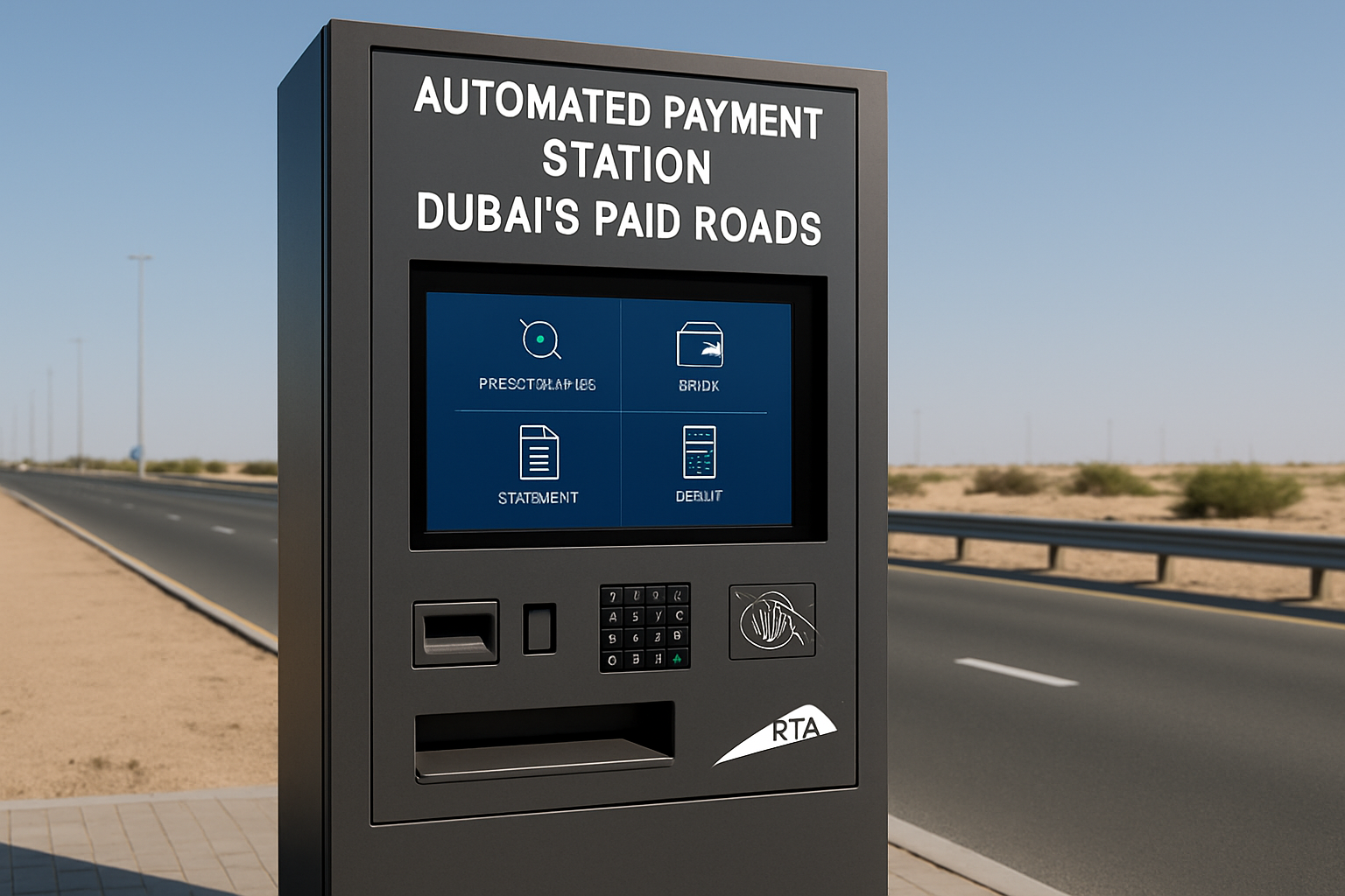 Automated payment station for Dubai’s paid roads